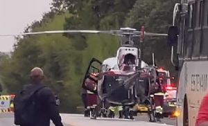 �guia socorre motociclista ap�s acidente grave no Ret�o do Galego