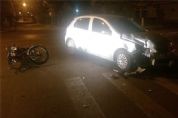 Motociclista fica gravemente ferido em acidente na Papa Joo XXIII