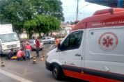 Motociclista fica ferido em coliso com camionete na D. Lucio