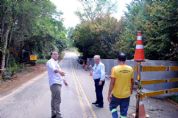 ​Estrada Pilar  Tapira  interditada para reconstruo de tubulao de crrego
