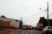 ​Residncia  incendiada no Jardim Campestre II
