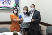 Atletas campes da SELJ so homenageadas pelo prefeito Marquinho