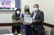 Atletas campes da SELJ so homenageadas pelo prefeito Marquinho