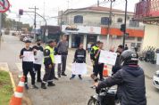 PM e alunos da escola Rechineli promovem ao na Semana Nacional do Trnsito