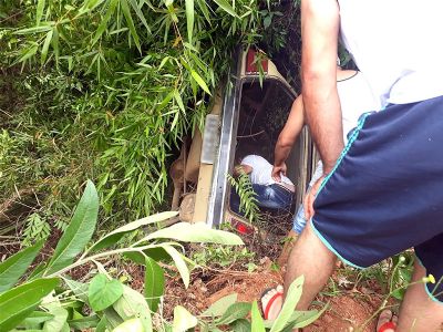 ​Crian�a de 8 anos fica ferida em capotamento de ve�culo na SP-250