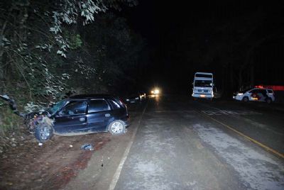 Motoristas ficam feridos em coliso frontal na SPV-093, no bairro Boa Vista