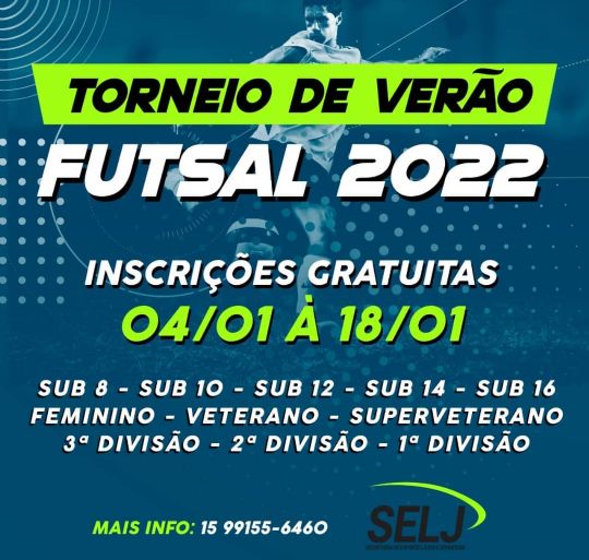 ​Esto abertas as inscries para o Torneio de Vero de Futsal 2022