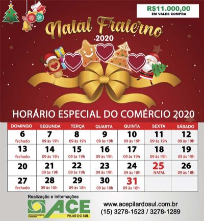 Comrcio pilarense estende horrio para as compras natalinas