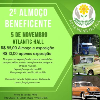 Sbado tem almoo solidrio, cavalgada e exposio de carros antigos em prol  APAE