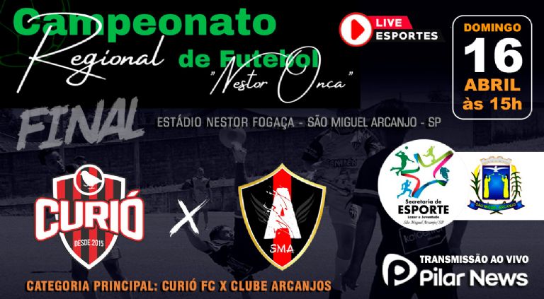 ​Curi e Arcanjos disputam no domingo a final do Campeonato Regional de Futebol