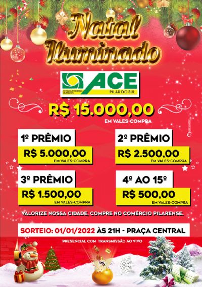 Natal Iluminado da ACE sortear R$ 15 mil em prmios