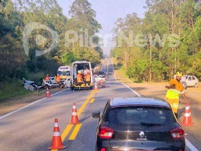 Coliso frontal entre ambulncia e carro deixa uma vtima fatal na SP-250