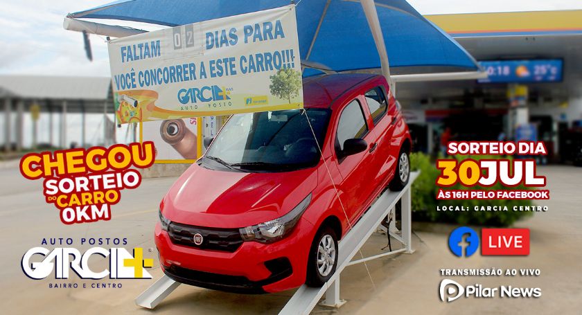 ​Posto Garcia sorteia no domingo um carro Fiat Mobi 0km