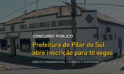 Prefeitura abre concurso pblico para 10 vagas de nveis fundamental  superior