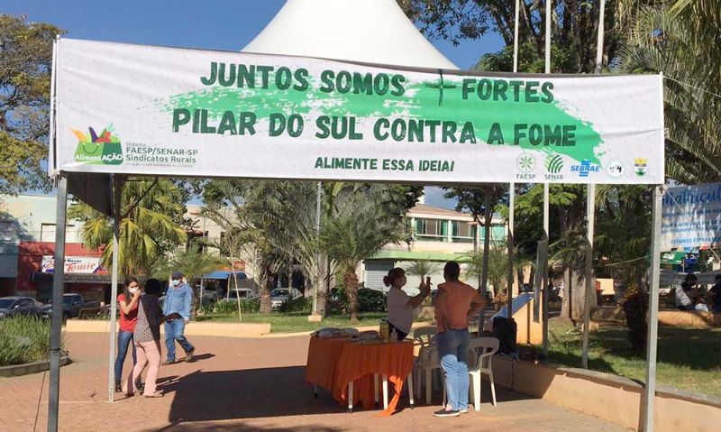 Pilar do Sul contra fome arrecada alimentos para pessoas carentes