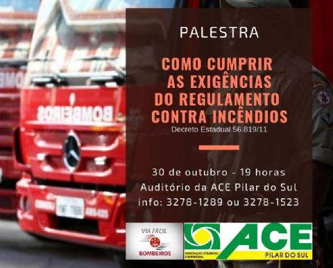 ​ACE promove palestra sobre normas e exigncias dos Bombeiros para as empresas