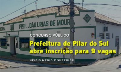 Prefeitura abre concurso pblico para 9 vagas de nveis mdio e superior
