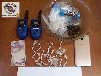 ​PM prende traficante em bar na Nova Pilar e apreende crack e maconha