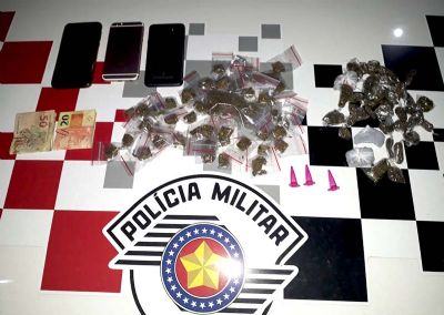 ​PM desmonta ponto de trfico na rea central de Pilar do Sul