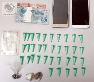 PM prende acusado de trfico na Vila So Manoel