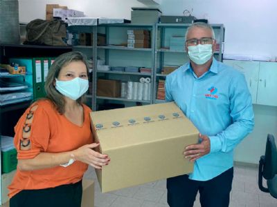 ​Santa Casa e secretaria de sade de Pilar do Sul recebem doao de mscaras