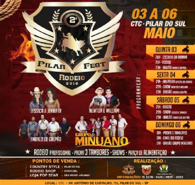 Continua hoje o II Pilar Fest Rodeio em Pilar do Sul