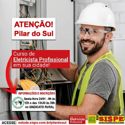 Curso de Eletricista Profissional abre inscries esta semana em Pilar do Sul