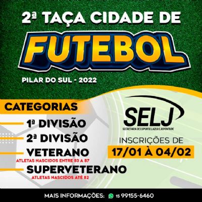 Esto abertas as inscries para a Taa Cidade de Futebol